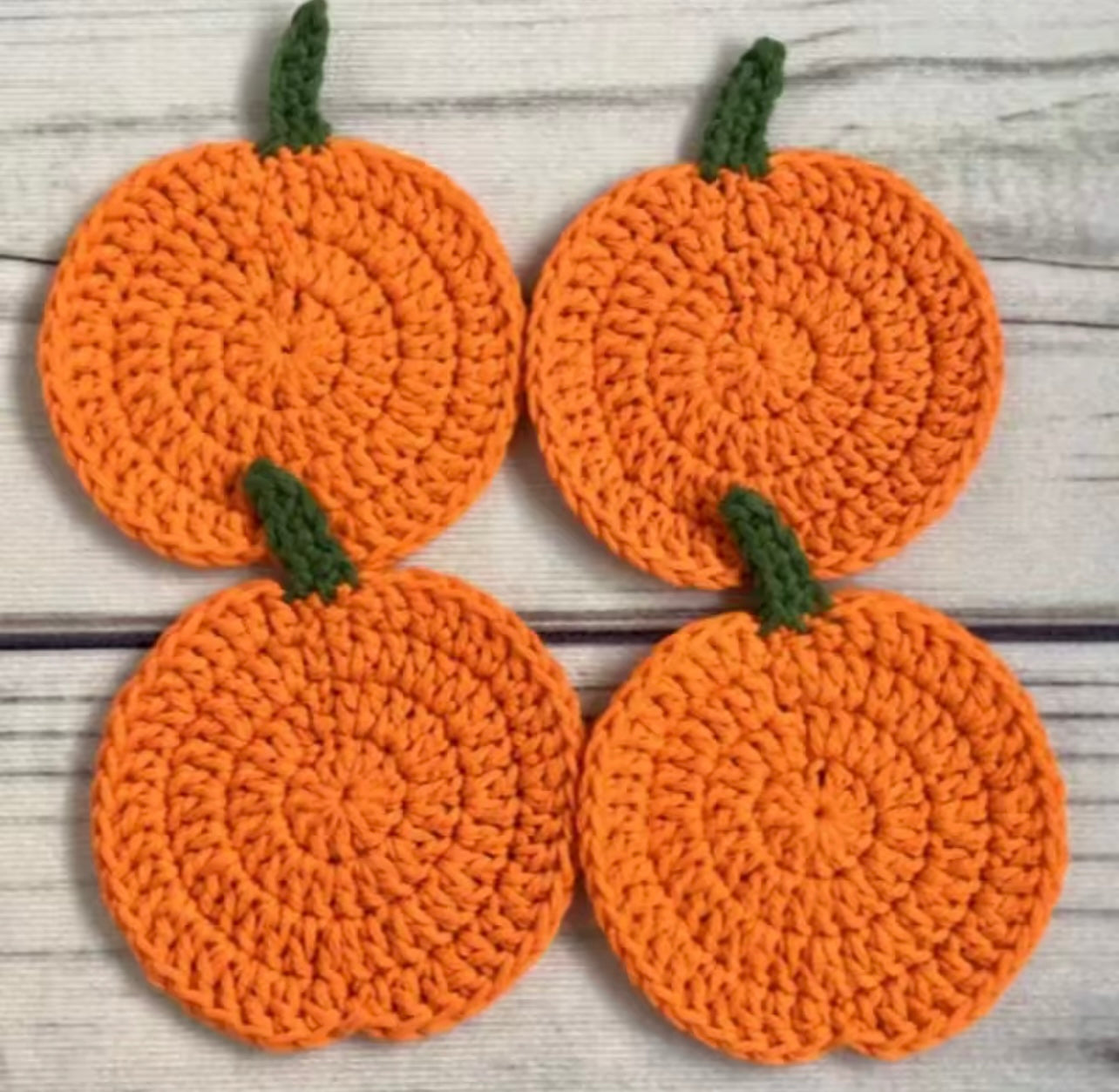 Crochet Pumpkin Coaster