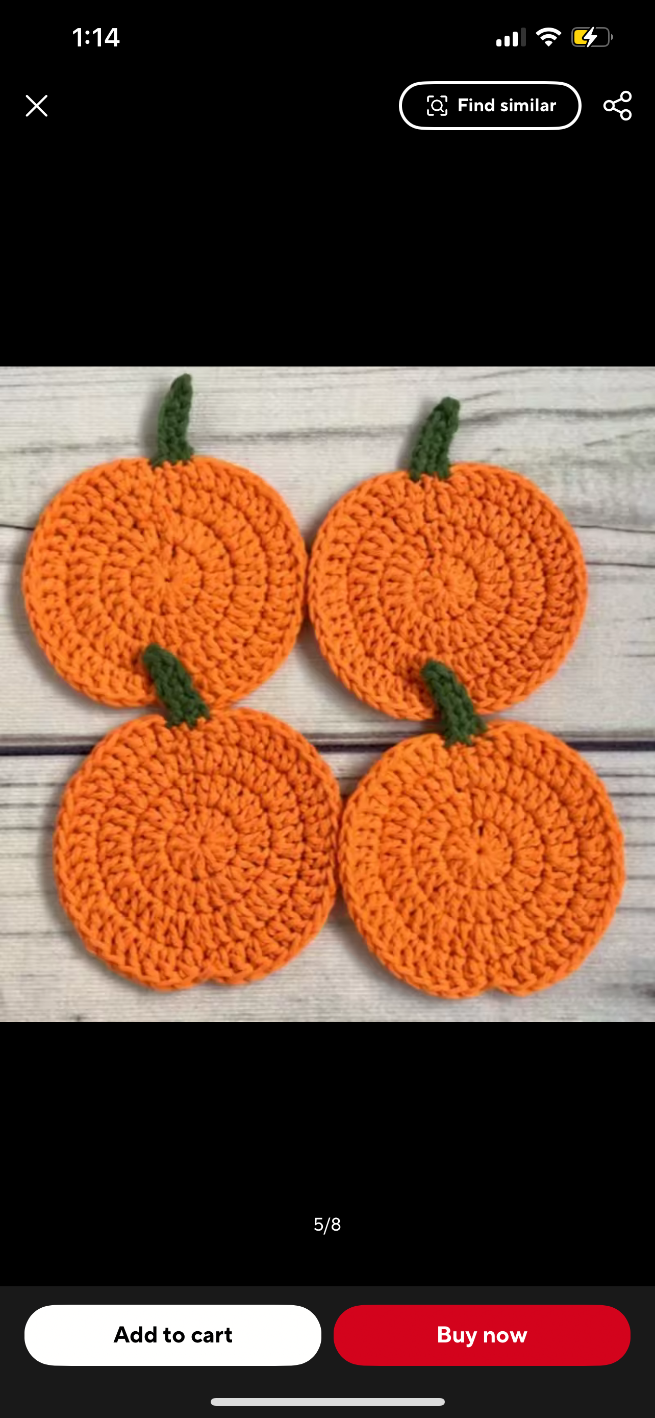 Crochet Pumpkin Coaster