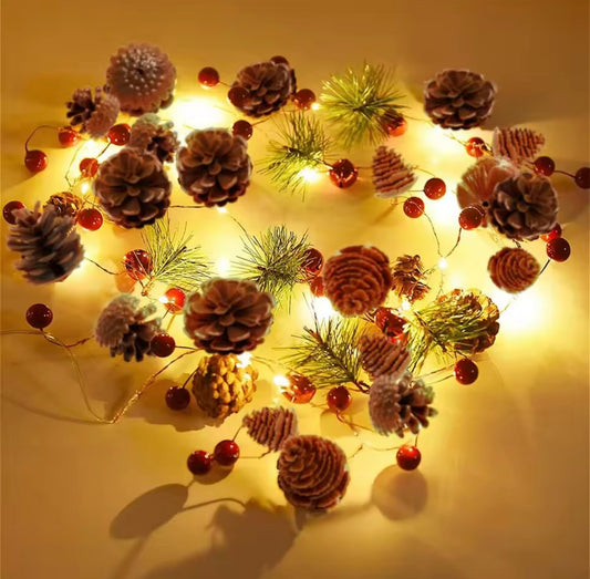 Pinecone LED String Lights