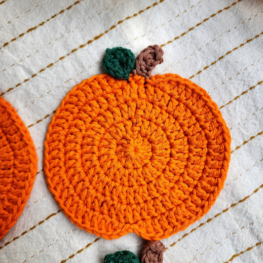 Crochet Pumpkin Coaster